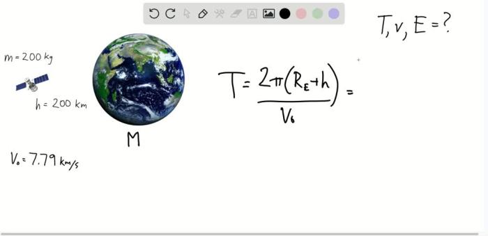 A satellite weighs 200 newtons