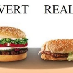 Misleading advertising messages regarding fast food are often given by