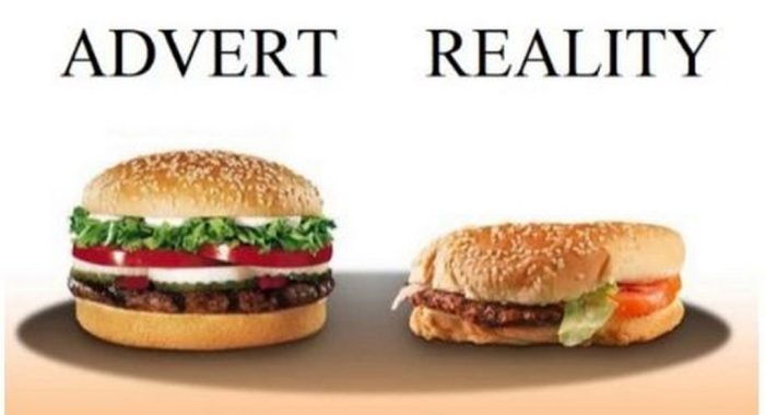 Misleading advertising messages regarding fast food are often given by